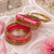 Designer pink silk thread bangles