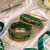 Designer green silk thread bangles