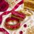 Designer magenta silk thread bangles