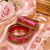 Designer pink silk thread bangles
