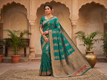 fancy designer banarasi Silk Blend  saree 1
