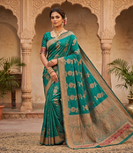 fancy designer banarasi Silk Blend  saree