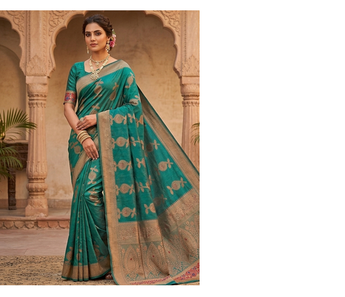 fancy designer banarasi Silk Blend  saree 2