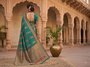 fancy designer banarasi Silk Blend  saree 3