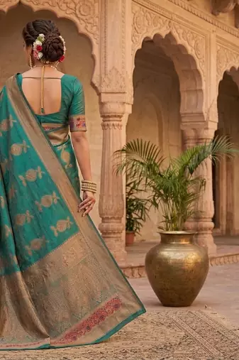 fancy designer banarasi Silk Blend  saree