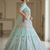 blue printed lehenga choli set