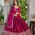 pink embroidery silk blend lehenga choli set
