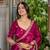 pink embroidery silk blend lehenga choli set