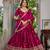 pink embroidery silk blend lehenga choli set