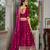 pink embroidery silk blend lehenga choli set