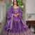 lavender zari thread embroidered lehenga set