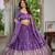 lavender zari thread embroidered lehenga set