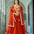 ORANGE GEORGETTE EMBROIDERD LEHENGA CHOLI WITH BLOUSE