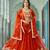 ORANGE GEORGETTE EMBROIDERD LEHENGA CHOLI WITH BLOUSE