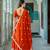 ORANGE GEORGETTE EMBROIDERD LEHENGA CHOLI WITH BLOUSE
