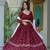 maroon silk blend embroidered navratri lehenga choli
