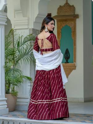 maroon silk blend embroidered navratri lehenga choli 5