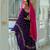 purple silk blend embroidered navratri lehenga choli