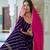 purple silk blend embroidered navratri lehenga choli