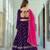 purple silk blend embroidered navratri lehenga choli