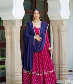 pink silk blend embroidered navratri lehenga choli