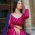 pink silk blend embroidered navratri lehenga choli
