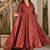 maroon digital print maslin anarkali 