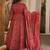 maroon digital print maslin anarkali 