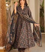 black digital print maslin anarkali 