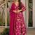 pink digital print maslin anarkali 