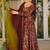 brown digital print maslin anarkali 