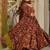 brown digital print maslin anarkali 