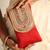 Red satin sling bag
