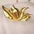 Gold tone leaf statement ring