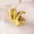 Gold tone leaf statement ring