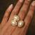 Gold tone pearl statement ring