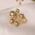 Multi pearl gold tone statement ring