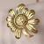 Floral gold tone statement ring