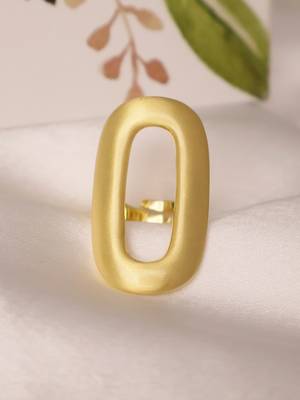 Oval gold tone statement ring 1