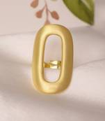 Oval gold tone statement ring