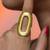 Oval gold tone statement ring