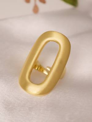 Oval gold tone statement ring 3