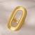 Oval gold tone statement ring