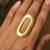 Oval gold tone statement ring