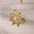 Pearl floral gold tone ring