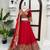 Red Coding with Sequnce work Chinon Lehanga Choli Set