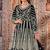 black embroidered butterfly net semi - stitched kurta set