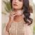 cream embroidered ho fabric free size stitched kurta set