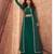 green embroidered chinon stitched crop top jacket with skirt
