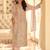 dusty rose embroidered georgette free size stitched kurta set